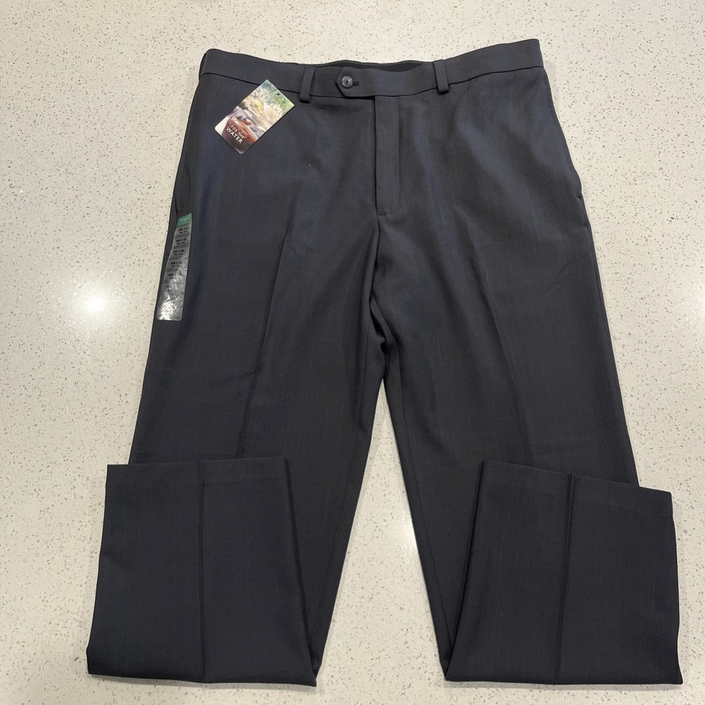 Haggar Smart Wash Repreve Suit Pant Classic Fit Men's 36x30 Medium Gray NWT